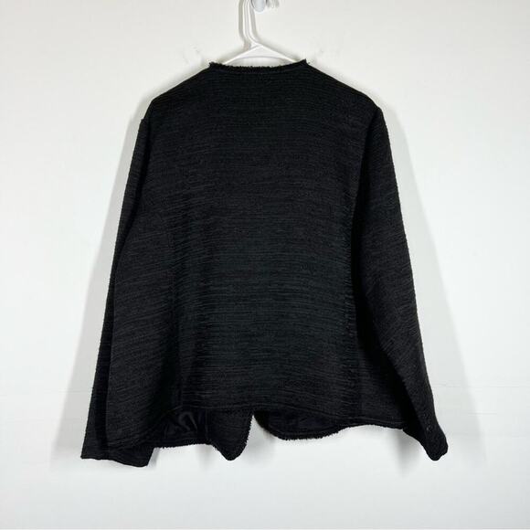 Eileen Fisher Sparkle Tweed Fringe Jacket Size 1X - Picture 3 of 11